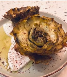 Flores de Alcachofa con Burrata